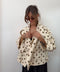Veste en jean oversize - à pois beige
