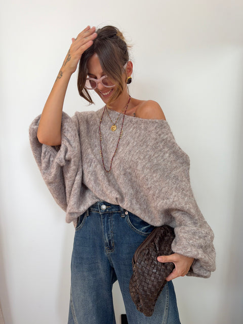 Pull oversize - taupe