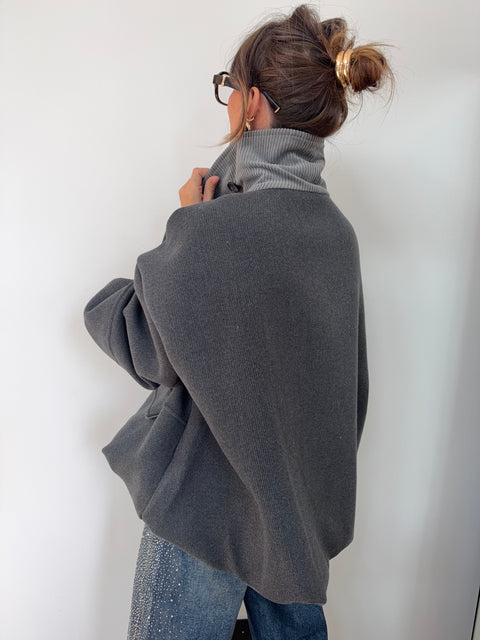 Veste loose - grise anthracite