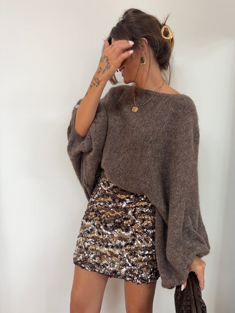 Pull oversize - moka