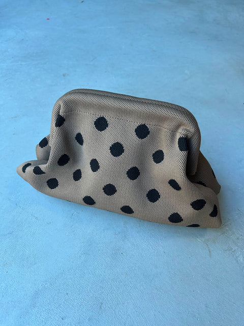 Pochette - à pois taupe