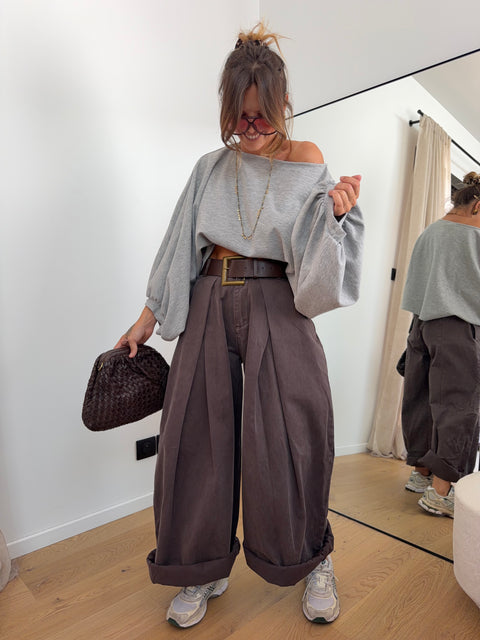 Pantalon  & ceinture Brune  - choco (pré commande novembre 2026)