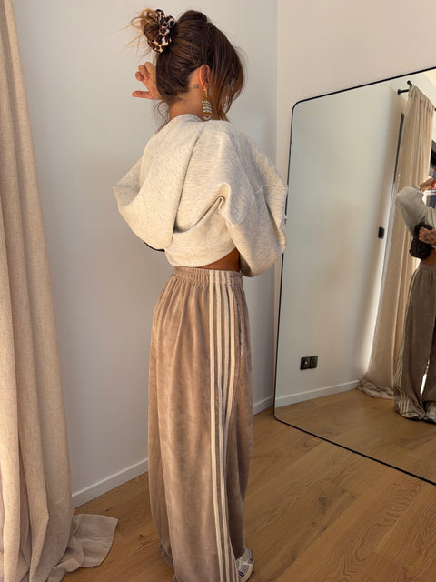 Jogging velours - taupe