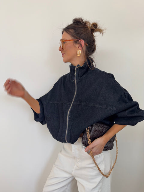Veste en jeans brut