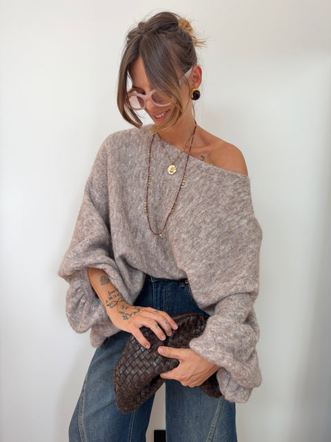 Pull oversize - taupe