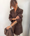 Blazer Oversize - chocolat chiné