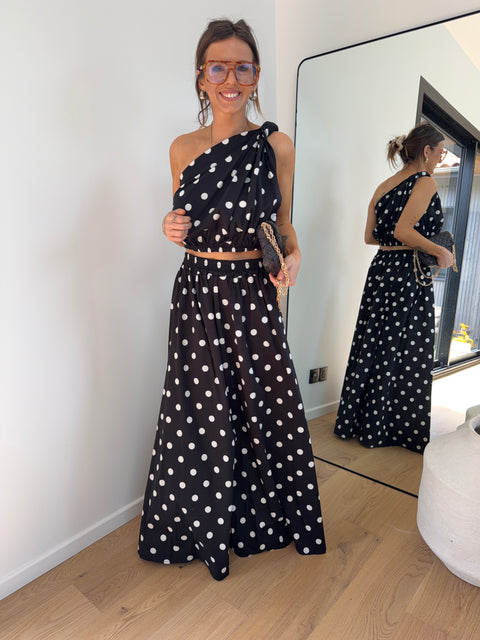 Ensemble à pois - noir