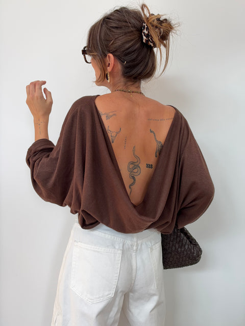 Haut dos nu lover’s - chocolat