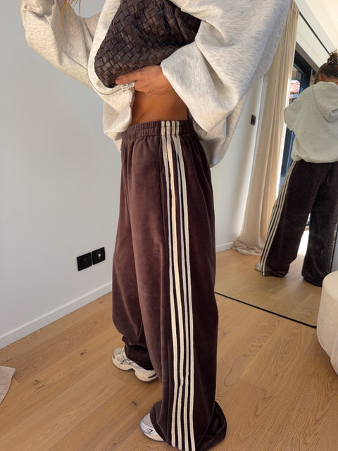 Jogging velours - chocolat