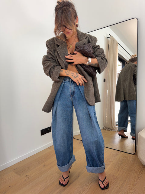 Jeans replissé bleu - Maé