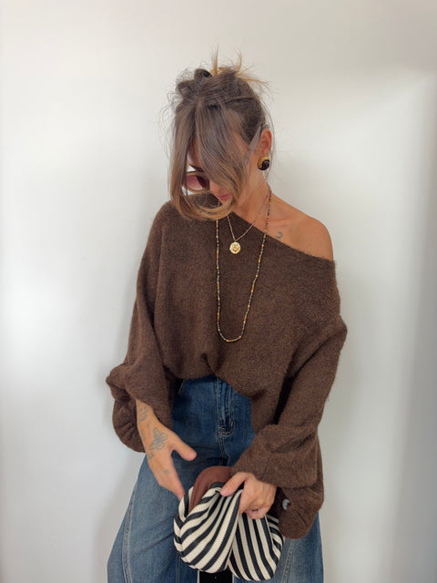 Pull oversize - chocolat
