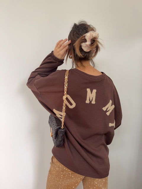 Sweat léger Mommy - chocolat