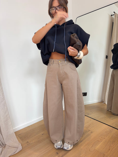 Jeans ballon beige - June