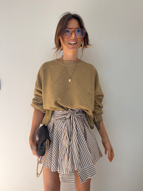 Jupe chemise - blanche moutarde