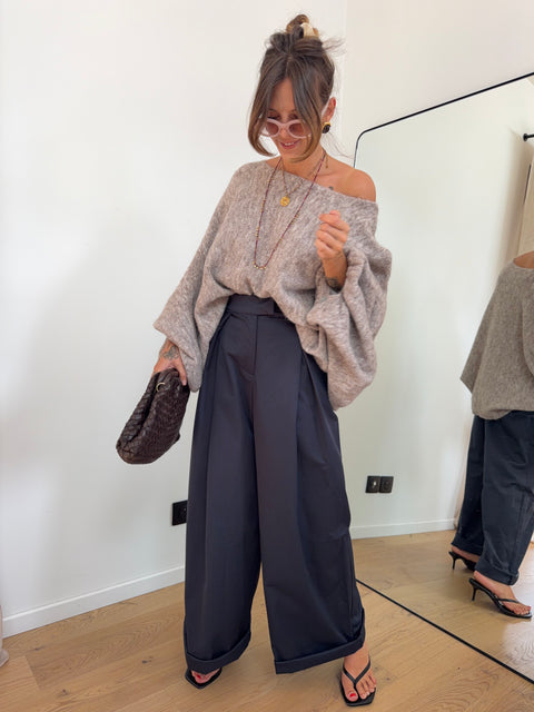 Pantalon droit - bleu