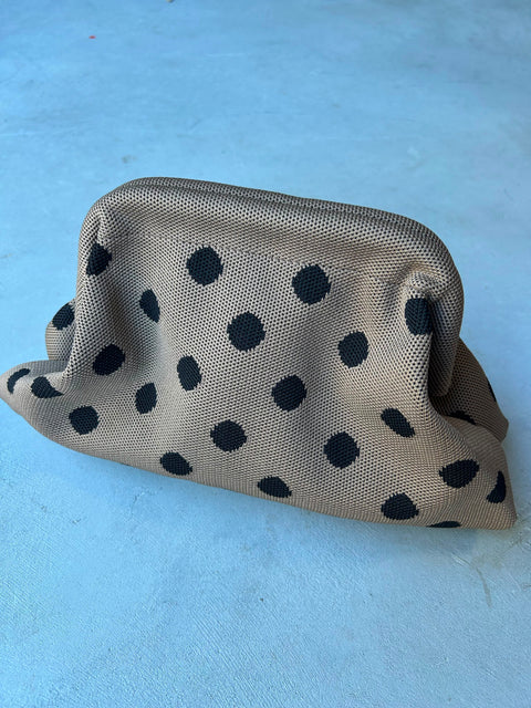 Pochette - à pois taupe