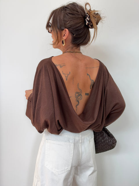 Haut dos nu lover’s - chocolat