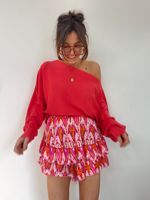 Jupe short à motifs