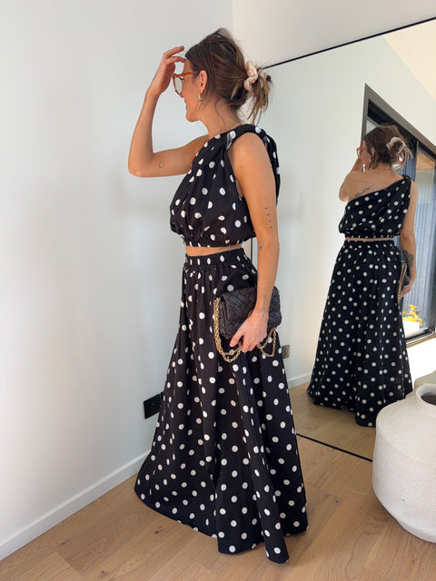 Ensemble à pois - noir