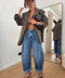 Jeans replissé bleu - Maé