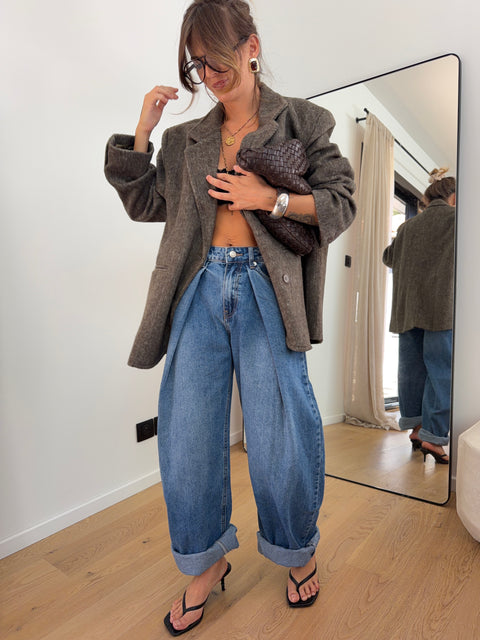 Jeans replissé bleu - Maé