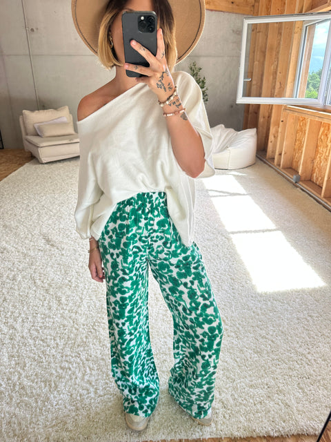 PANTALON FLUIDE - VERT