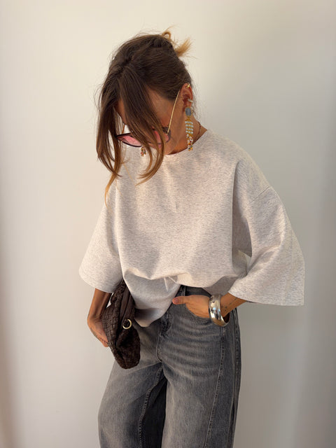 T-shirt coeur - gris