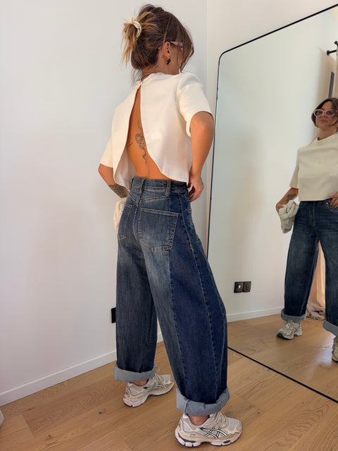 Jeans ballon 2 bleu