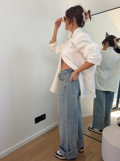 Jeans à revers - bleu vintage