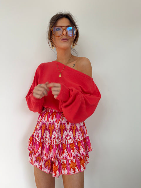 Jupe short à motifs