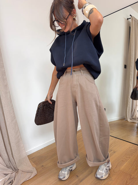 Jeans ballon beige - June