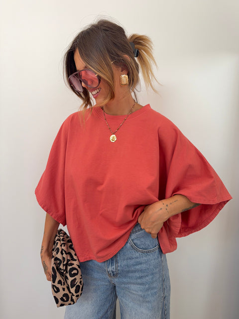 T-shirt épais parfait - corail