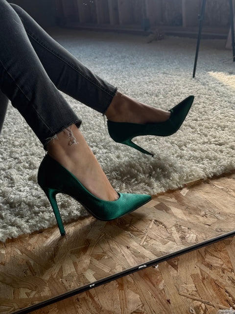 Escarpins vert sapins - Claudia