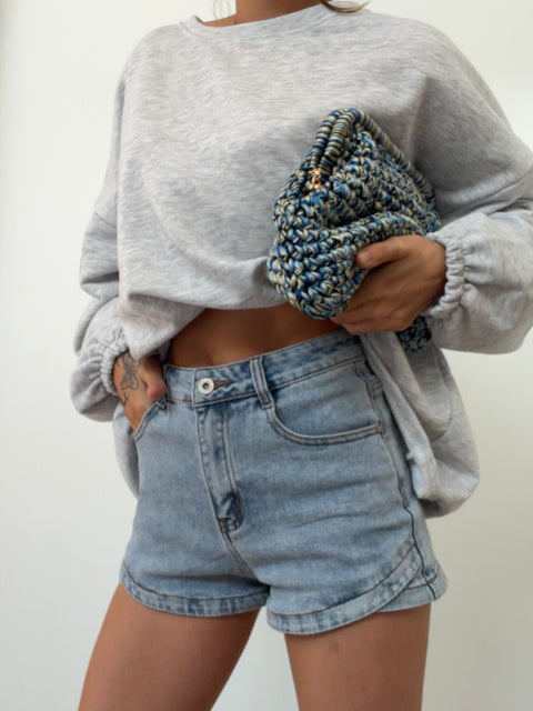 Short en jeans