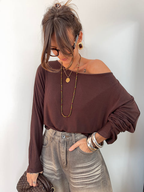 Haut asymétrique longues - choco