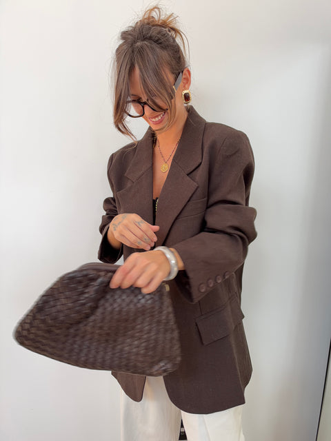 Blazer Oversize - chocolat chiné
