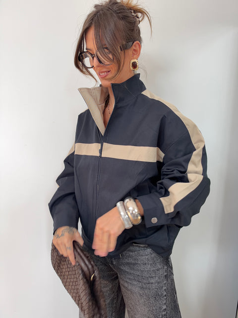 Veste Sportwear - bleu et beige