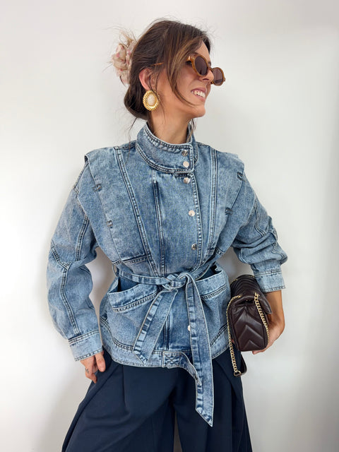 Veste à noeud - bleu jeans