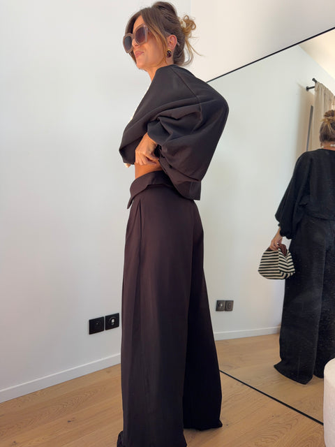 Pantalon à revers - noir