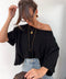 Pull basic manche courte - noir