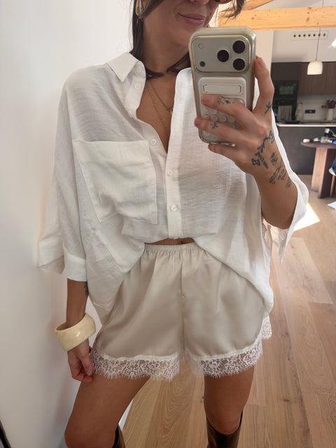 Chemise blanche manches courtes