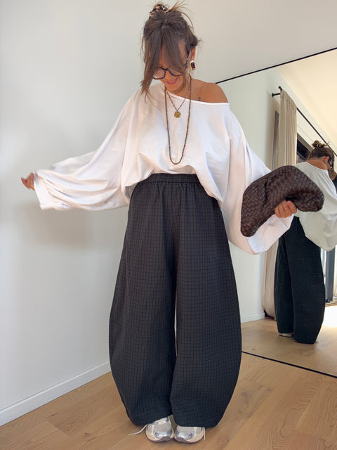 Pantalon à carreaux - vert foncé