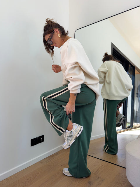 Jogging à bandes - vert