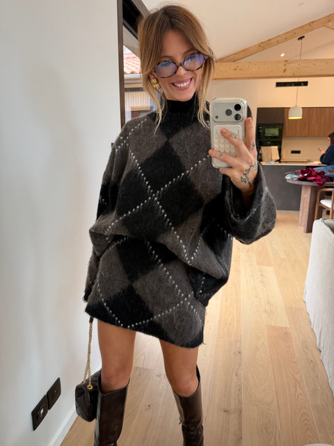Pull à carreaux - Juny