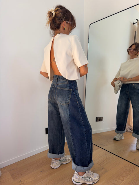 Jeans ballon 2 bleu