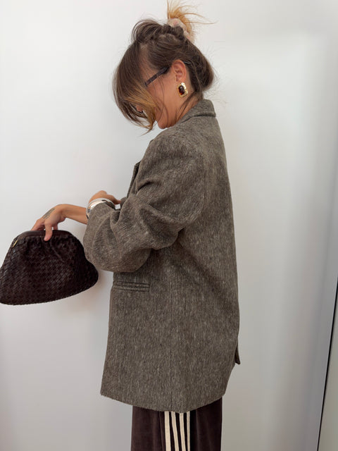 Veste blazer lainage - cacao