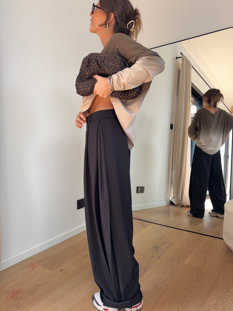 Pantalon à détails - noir