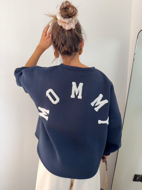 Pull MOMMY - bleu/crème