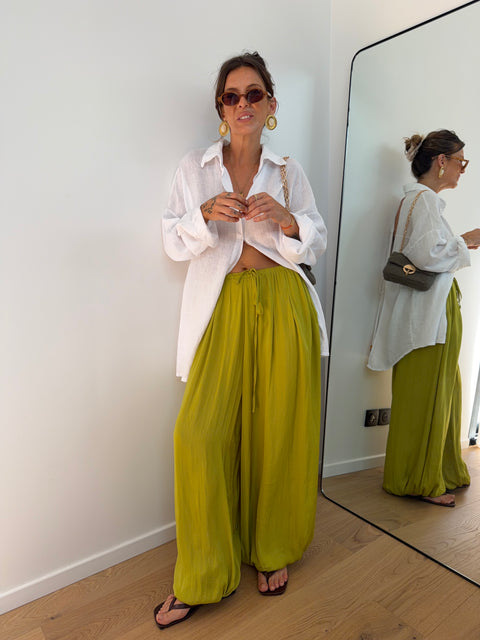 Pantalon ballon Liz - vert anis