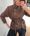 Veste à noeud - marron